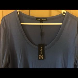 New cable and guage French blue top